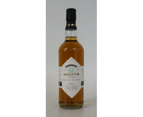 NORTH OF SCOTLAND 1963 SINGLE GRAIN
1 bottle.  North of Scotland 1963 Single Grain Scotch Whisky.  70cl.  46.8% abv.  Bottled