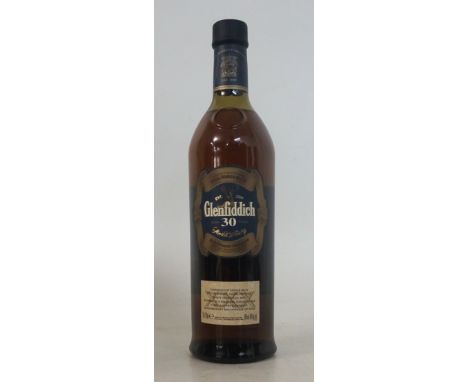GLENFIDDICH 30 YEAR OLD
1 bottle.  Glenfiddich 30 Year Old Single Malt Scotch Whisky.  OB.  70cl.  40% abv.  A bottling of th