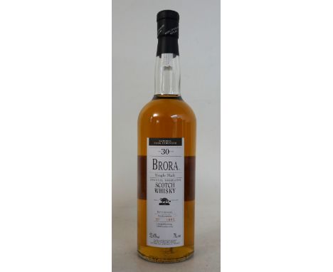 BRORA 30 YEAR OLD LIMITED EDITION 2002
1 bottle.  Brora 30 Year Old Single Malt Scotch Whisky.  OB.  70cl.  52.4% abv.  2002 