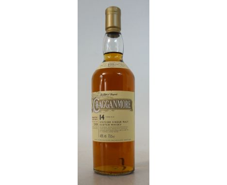 CRAGGANMORE 14 YEAR OLD - FRIENDS OF THE CLASSIC MALTS
1 bottle.  Cragganmore 14 Year Old Single Malt Scotch Whisky.  OB.  70