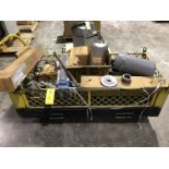 Yellow Shop Cart w/ Luber Finer Filters, Bearings & Misc. Hand Tools