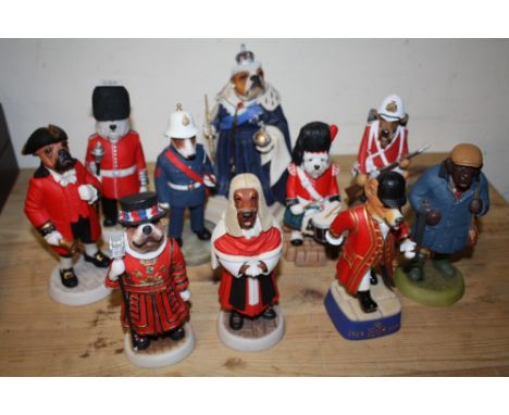 A COLLECTION OF ROBERT HARROP 'DOGGIE PEOPLE' FIGURES, COMPRISING DP178 'BULLDOG WE ARE NOT AMUSED', CC77 'BLOODHOUND JUDGE',