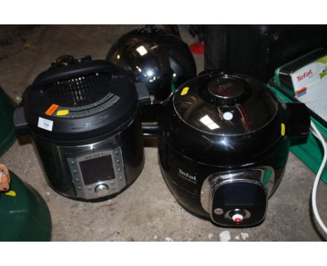 AN INSTANT POT COOKER PLUS A TEFAL EXAMPLE TOGETHER WITH A MODERN DOME LIGHT FITTING (ALL A/F) HOUSE CLEARANCE