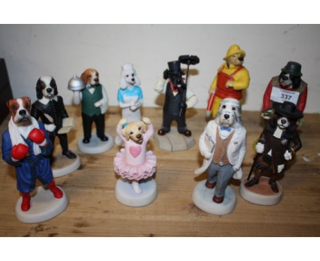 A COLLECTION OF ROBERT HARROP 'DOGGIE PEOPLE' FIGURES, COMPRISING CC160B 'SPRINGER SPANIEL FISHING (BLACK)', DP161 'SCOTTIE C