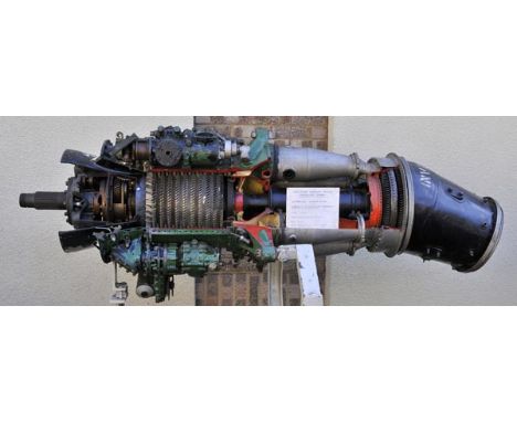 *Propeller Turbine Engine. An Armstrong Siddeley "Mamba" Propeller Turbine Engine,  with accompanying information card, secti