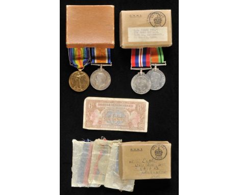 *WWI & WWII. A family group comprising a pair to Private A. Clark, Labour Corps, British War and Victory Medals (532513 Pte. 