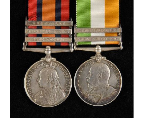 *Boer War. Pair to Captain J.G.H. Whylock, Gloucestershire Regiment, Queen's South Africa 1899-1902, three clasps, Cape Colon