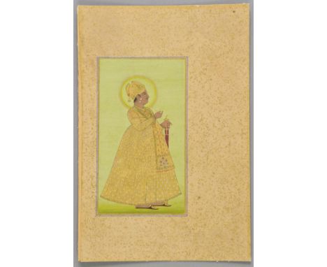 *Mewar School. Portrait of a Maharana, probably Shambu Singh, circa 1870,  gouache and opaque watercolour on paper, extensive