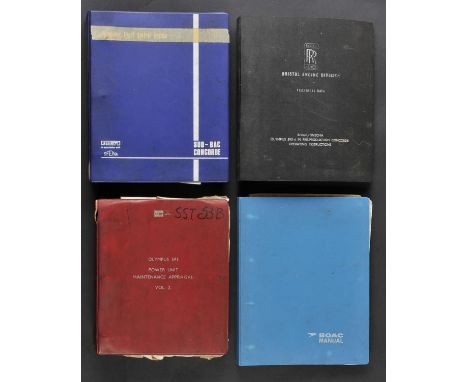 Concorde Manuals. A collection of 38 manuals, circa 1970s,  including B.A.C. Sud Maintenance Manual 27 to Nov 30 1975; Sud B.