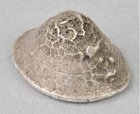 Chinese Scroll Weight. A Chinese white metal scroll weight in the form of a scholar's rock, probably Qianlong period, late 18