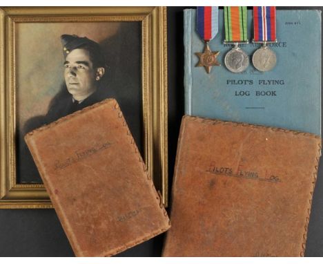 *WWII Medals and Log Books to Flight Sergeant D.H. May, Royal Air Force 1939-1945 Star, Defence and War Medals,  together wit