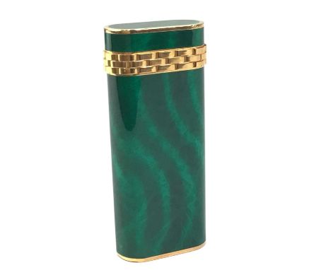 CARTIER LIGHTER, with green and yellow metal decorationFurther images now online