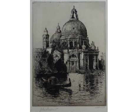 JOHN SHAPLAND (BRITISH 1865 - 1929) AND WALTER HENRY SWEET (BRITISH 1889 - 1943), SANTA MARIA DELLA SALUTE, VENICE etching on