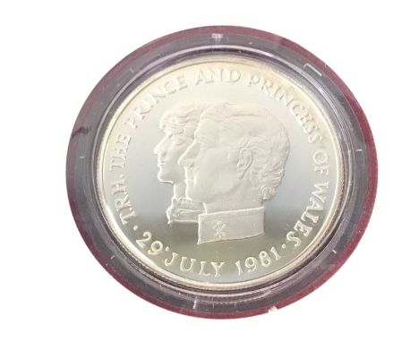 PART SET OF SILVER PROOF COINS, comprising twelve one ounce encapsulated coins commemorating the Royal marriage in 1981, with