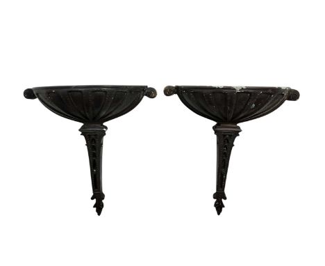 PAIR OF AUSTIN SCULPTURE WALL SCONCES, ALONG WITH OTHER ITEMS comprising a large wood shelf unit and a further pair of wall s