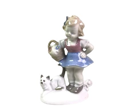 GROUP OF CERAMIC FIGURES, including Hummel and other figures of childrenlargest 15cm high