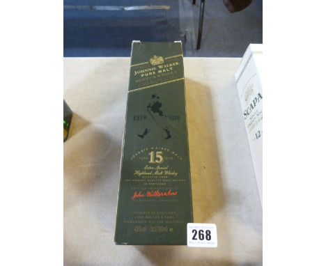 Bottle of Johnnie Walker Pure Malt Scotch Whiskey