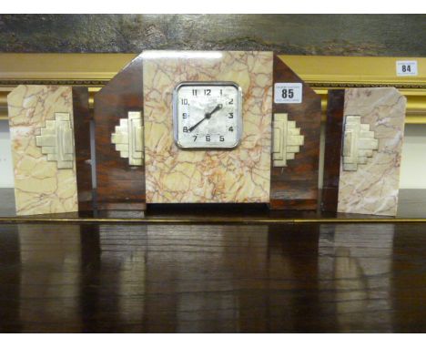 Art Deco Mantle Clock Garniture