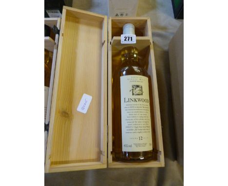 Bottle of Linkwood 12 Year Old Single Malt Scotch Whiskey