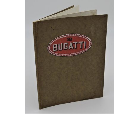 BUGATTI: BUGATTI 1926 BROCHURE showing types 40, 38, 37 grand prix, grand prix modifie type 35A and grand prix type 35 20x28 