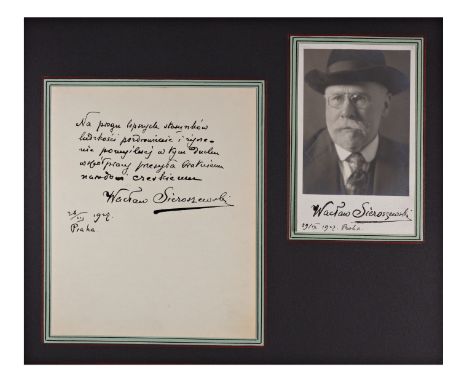 WACLAW SIEROSZEWSKI (1858-1945) | SIGNED LETTER AND SIGNED PHOTO (POLAND / POLISH) | 1927 | profession: Writer | country: Pol