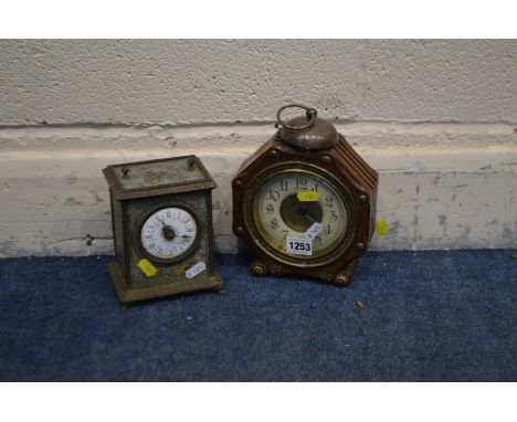 TWO MANTEL CLOCKS including a carriage clock