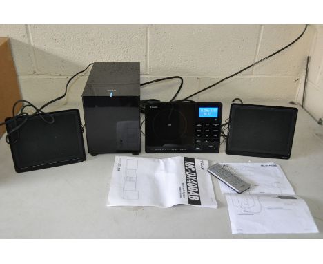 A TEAC MC-DX40DAB MICRO HI FI SYSTEM with sub, a pair of NXT speakers, manual and remote (PAT pass and working)