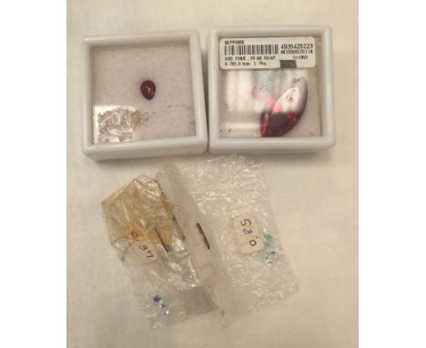 A quantity of loose cut gemstones to inc pink sapphire, tourmalines, ruby etc