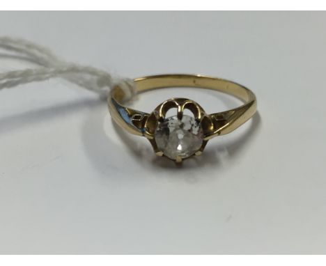 A vintage diamond solitaire approx .33ct spreads as .50ct