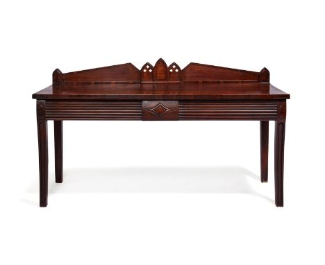 AN ANGLO-INDIAN EXOTIC HARDWOOD SERVING TABLE CIRCA 1830103cm high, 181cm wide, 66cm deepCondition Report: Marks, knocks, scr