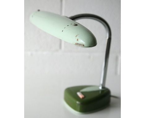 Matsushita Electric - National - An original 1960's Japanese retro vintage industrial factory desk work lamp having an elonga