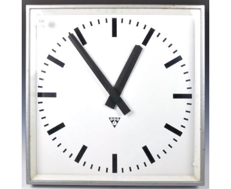 Arduino Pragotron TFT - A vintage 1970's Czech vintage industrial railway / factory electric wall clock of square for having 