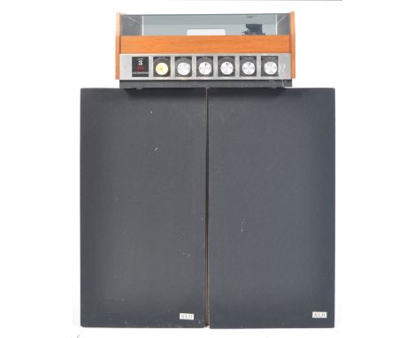 Marconiphone - Unit 3 - Model 4405 - A 1970's retro vintage teak and perspex cased record player housing a Garrard deck SP25 