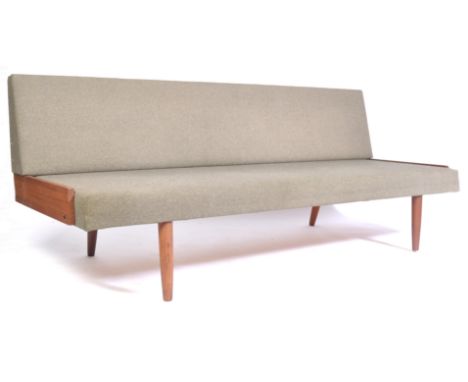 Re-Let Furniture - An original retro vintage 1960's daybed / sofa bed of angular L shape having an adjustable back rest with 