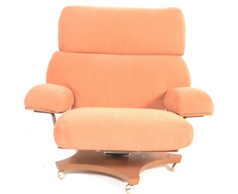 KM Wilkins - Housemaster - G Plan - an original vintage 1970's mid-century revolving swivel chair / armchair. Original uphols