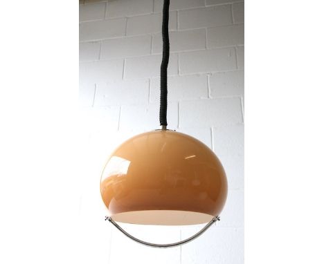 Havrvey I. Guzzini - Jolly - A 1970's Italian retro vintage rise and fall pendant ceiling lamp / light fixture comprising of 