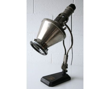 Hanau Original - An original 1950's retro vintage scientific industrial laboratory doctors medical table desk lamp light havi