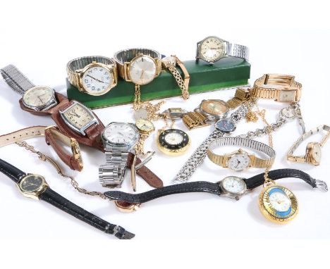 Collection of wristwatches to include Oris, pulsar timex and pocket watches ect (Qty)