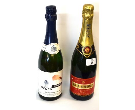 1 bottle NV Piper Heidsieck Champagne, t/w 1 bottle NV Peach Royale Sparkling Wine (2)