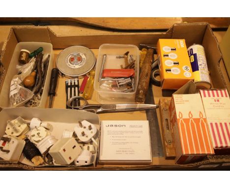 Mixed tools including a large Chesterman 100m tape measure. Not available for in-house P&amp;P 