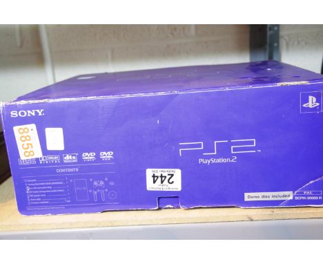 Boxed Playstation 2 console. P&amp;P Group 3 (£25+VAT for the first lot and £5+VAT for subsequent lots) 