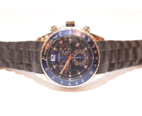 Gents Accurist Tachymeter Base 1000 MS71ON wristwatch. P&P Group 1 (£14+VAT for the first lot and £1+VAT for subsequent lots)