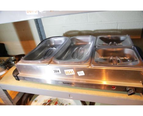 Goodmans buffet warmer. Not available for in-house P&P.Condition Report: All electrical items in this lot have been PAT teste