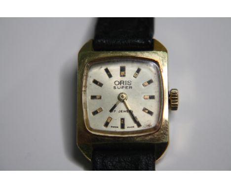 A vintage ladies Oris wristwatch. Face. 2 x 2cm. (largest). 