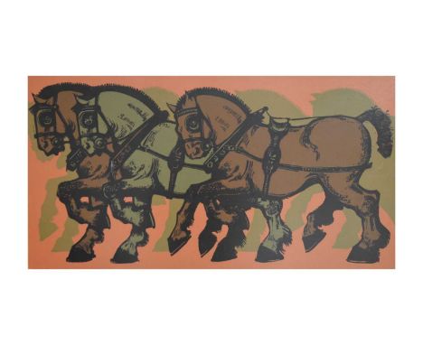 Victoria Gillick (20th century) - Limited edition print 'Horse Frieze' 1969, 34/95, 59.5cm x 113cm, framed