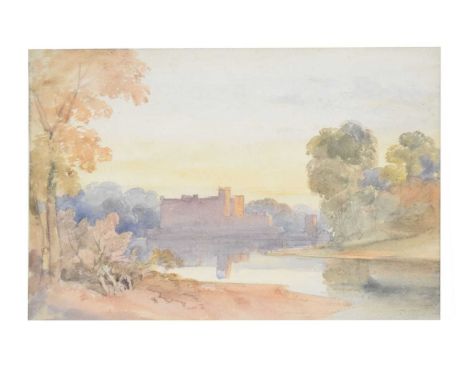 English School, mid 19th century - Watercolour - Rufford Abbey, unsigned, inscribed in sepia ink verso 'Mr Lester, Compositio