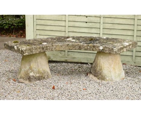 Composition curved garden bench, 152cm x 44cm high