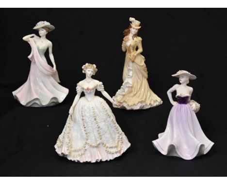 Limited edition Coalport figures 'La Belle Epoque Helena Riding in Hyde Park', and Royal Worcester limited edition 'Sweet Val