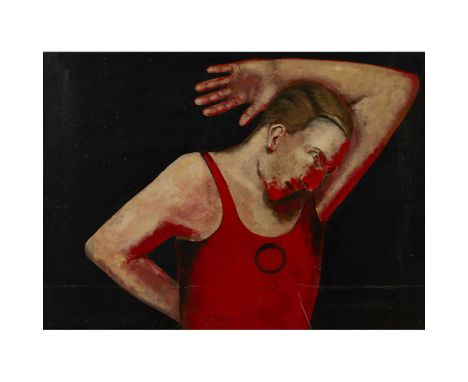 [§] STEVEN CAMPBELL (SCOTTISH 1953-2007)  PUNTS RED LAMP   Signed and inscribed with title verso, oil on board  62cm x 82cm (