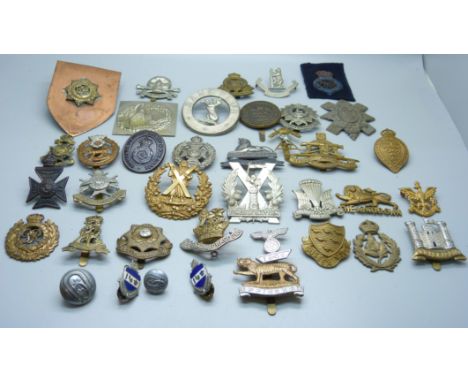 British Army regimental cap badges 
